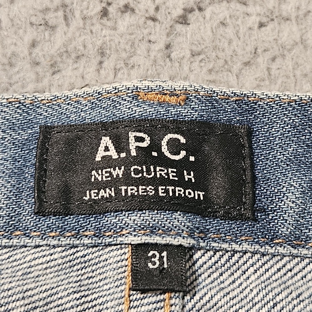 APC New Cure H Jean Tres Etroit Jeans Tie Dye Acid‎ Selvedge Men's Size 31 x 32 - Picture 5 of 9